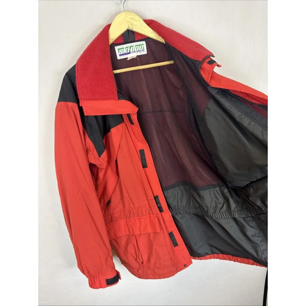 Vintage Ski-Doo Bombardier Men’s Jacket Large Red Black Snowmobile Coat‎ Canada